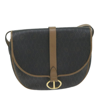 Christian Dior Vintage CD Flap Canvas, Black, Canvas, Shoulder Bag