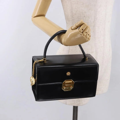 Versace Vintage Leather, Black, Leather, Handbag