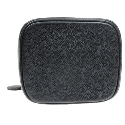 Chanel Vintage Timeless Cosmetic Case Caviar, Black, Calfskin, Handbag