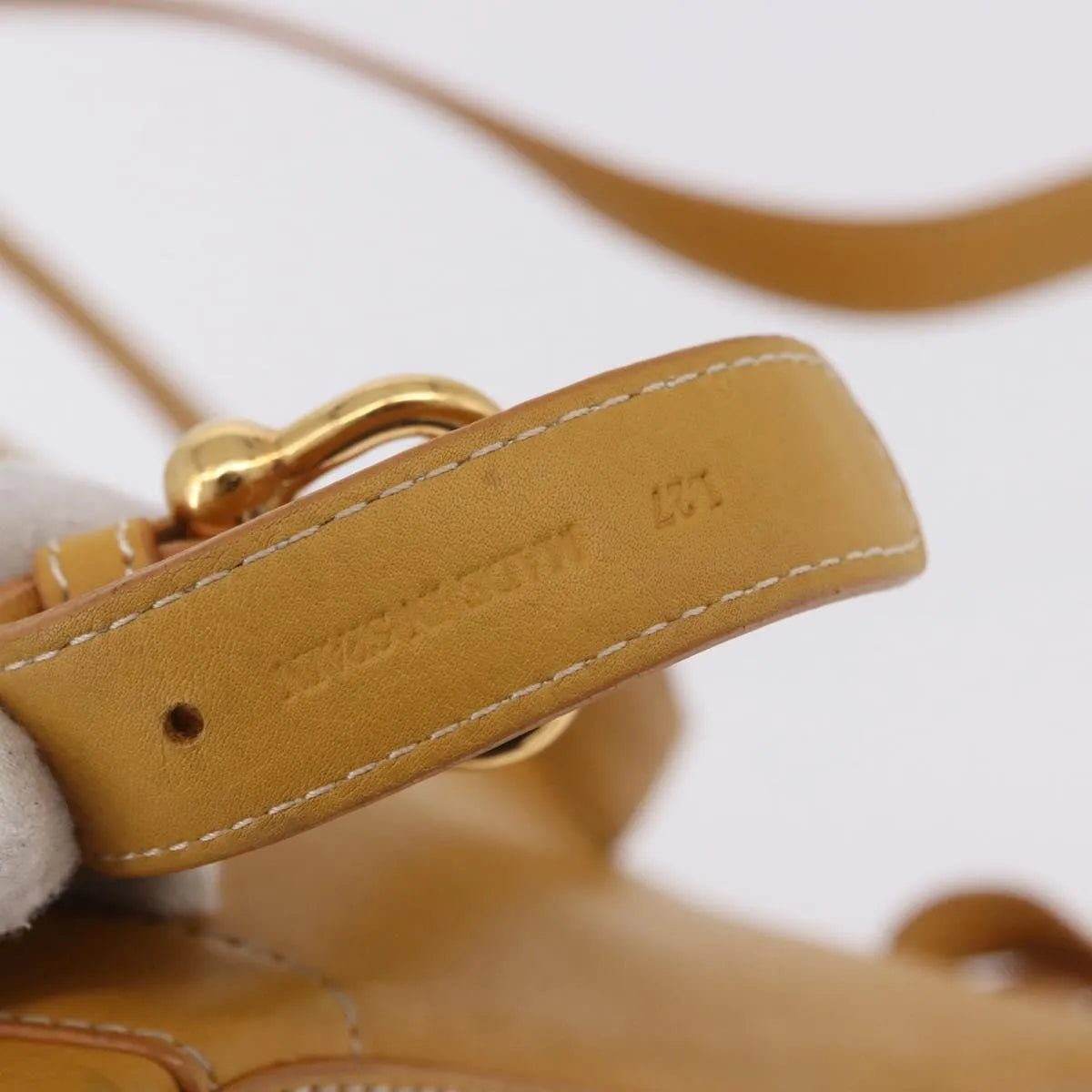 Loewe Anton Leather, Yellow, Leather, Backpack