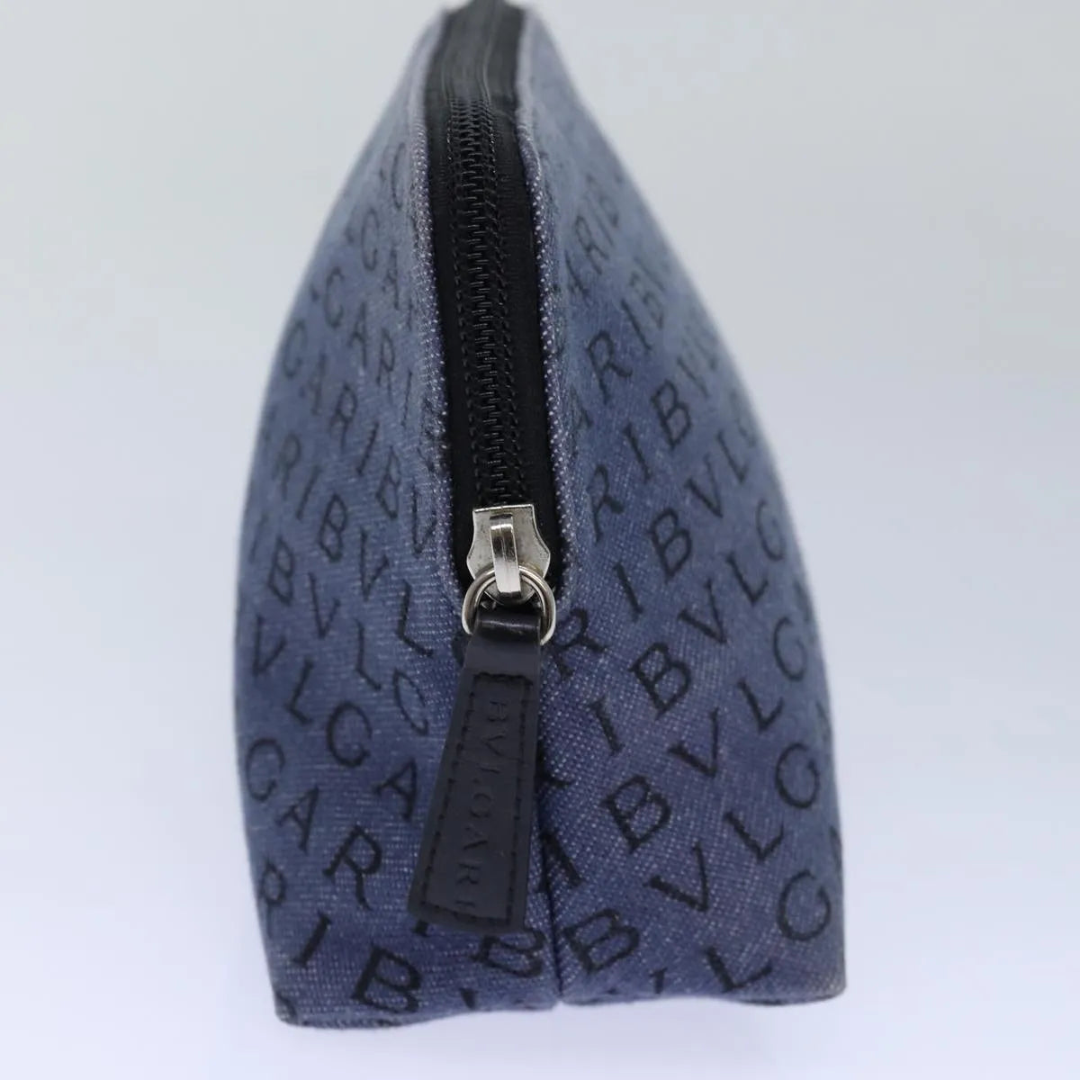 Bvlgari Pouch Canvas, Blue, Canvas, Clutch