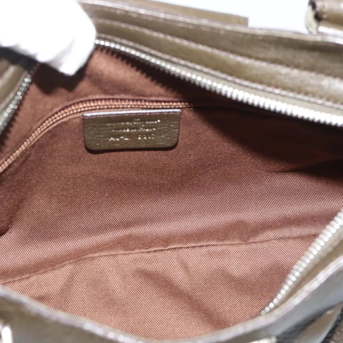 Salvatore Ferragamo Marisa Leather, Khaki, Leather, Handbag