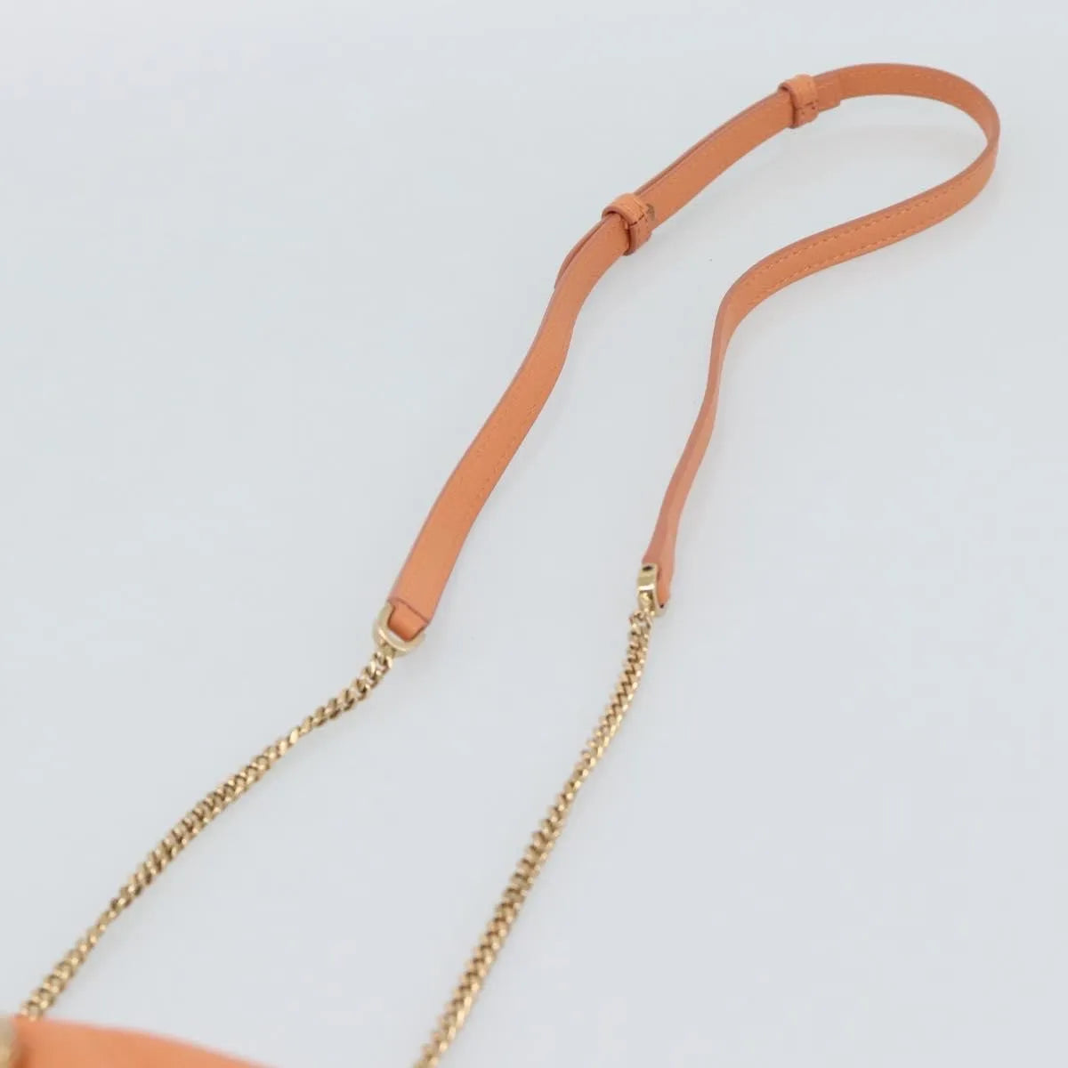 Bvlgari Serpenti Cabochon Phone Holder on Chain Diagonal Quilted Leather, Orange, Leather, Clutch