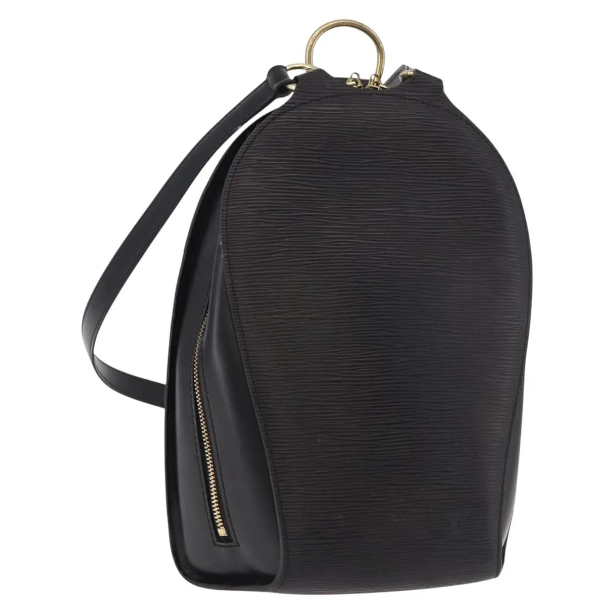 Louis Vuitton Mabillon Epi Leather, Black, Leather, Backpack