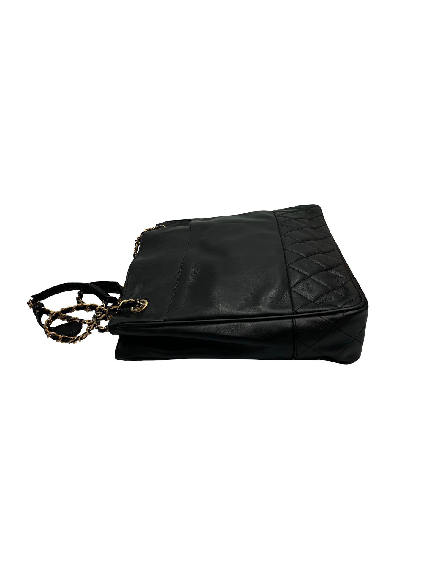 Chanel Matelasse Chain Leather, Black, Leather, Shoulder Bag