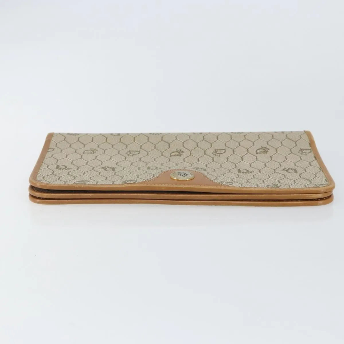 Christian Dior Vintage honeycomb clutch Canvas, Beige, Canvas, Clutch