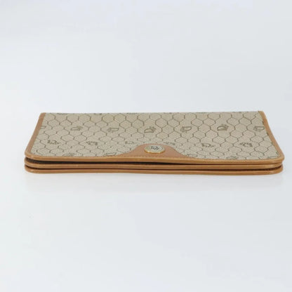 Christian Dior Vintage honeycomb clutch Canvas, Beige, Canvas, Clutch