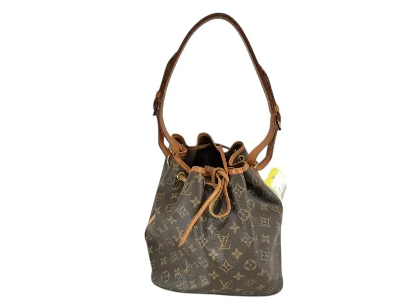 Louis Vuitton Petit Noe Monogram Canvas, Brown, Canvas, Shoulder Bag