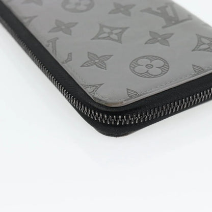 Louis Vuitton Zippy Wallet Vertical Monogram Shadow Leather, Gray, Canvas, Wallet