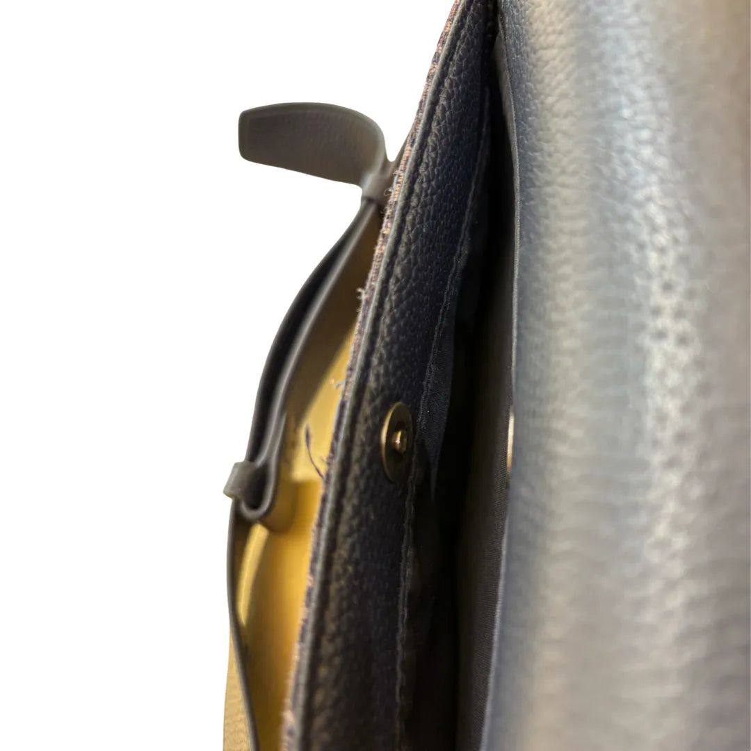Christian Dior Saddle Flap Messenger Oblique Canvas and Leather, Blue, Canvas, Shoulder Bag