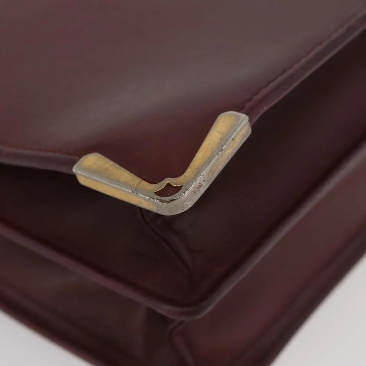 cartier Vintage must de Cartier Leather, Burgundy, Leather, Briefcase