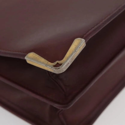 cartier Vintage must de Cartier Leather, Burgundy, Leather, Briefcase