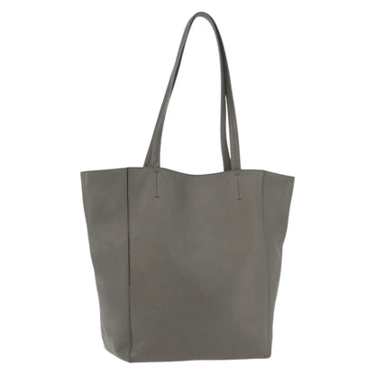 Celine Phantom Cabas Tote Leather, Gray, Leather, Tote Bag