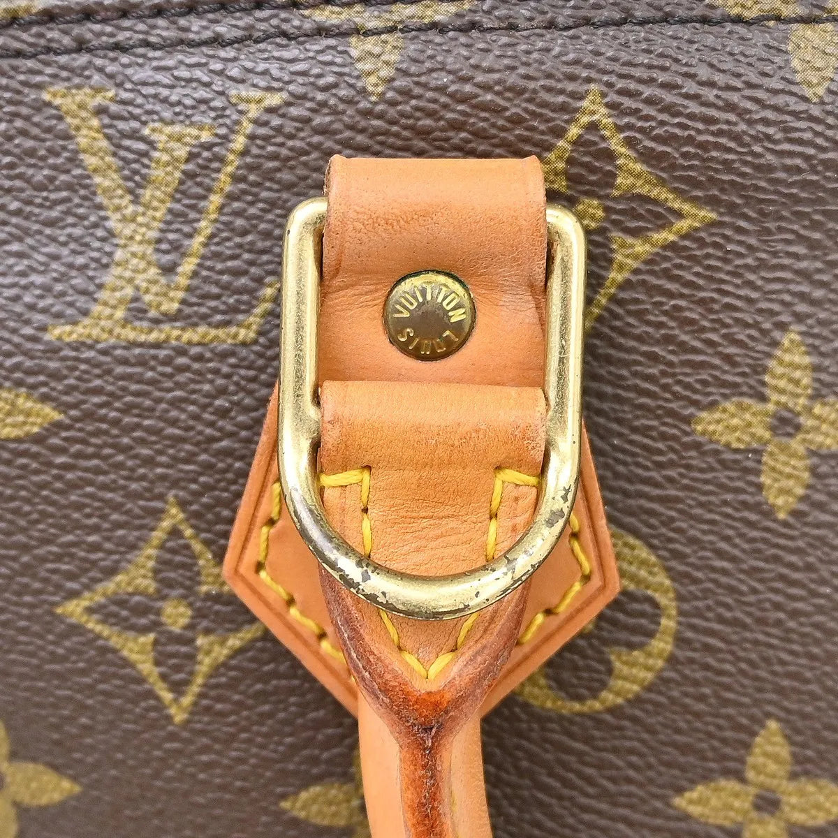 Louis Vuitton Alma Monogram, Brown, Canvas, Handbag