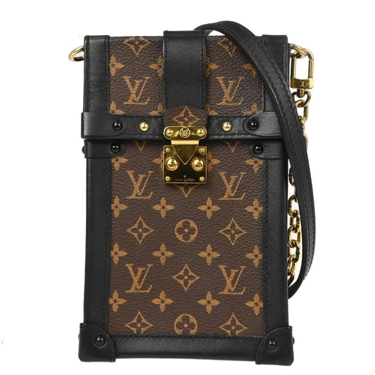 Louis Vuitton Vertical Trunk Pochette Monogram Canvas, Brown, Canvas, Clutch