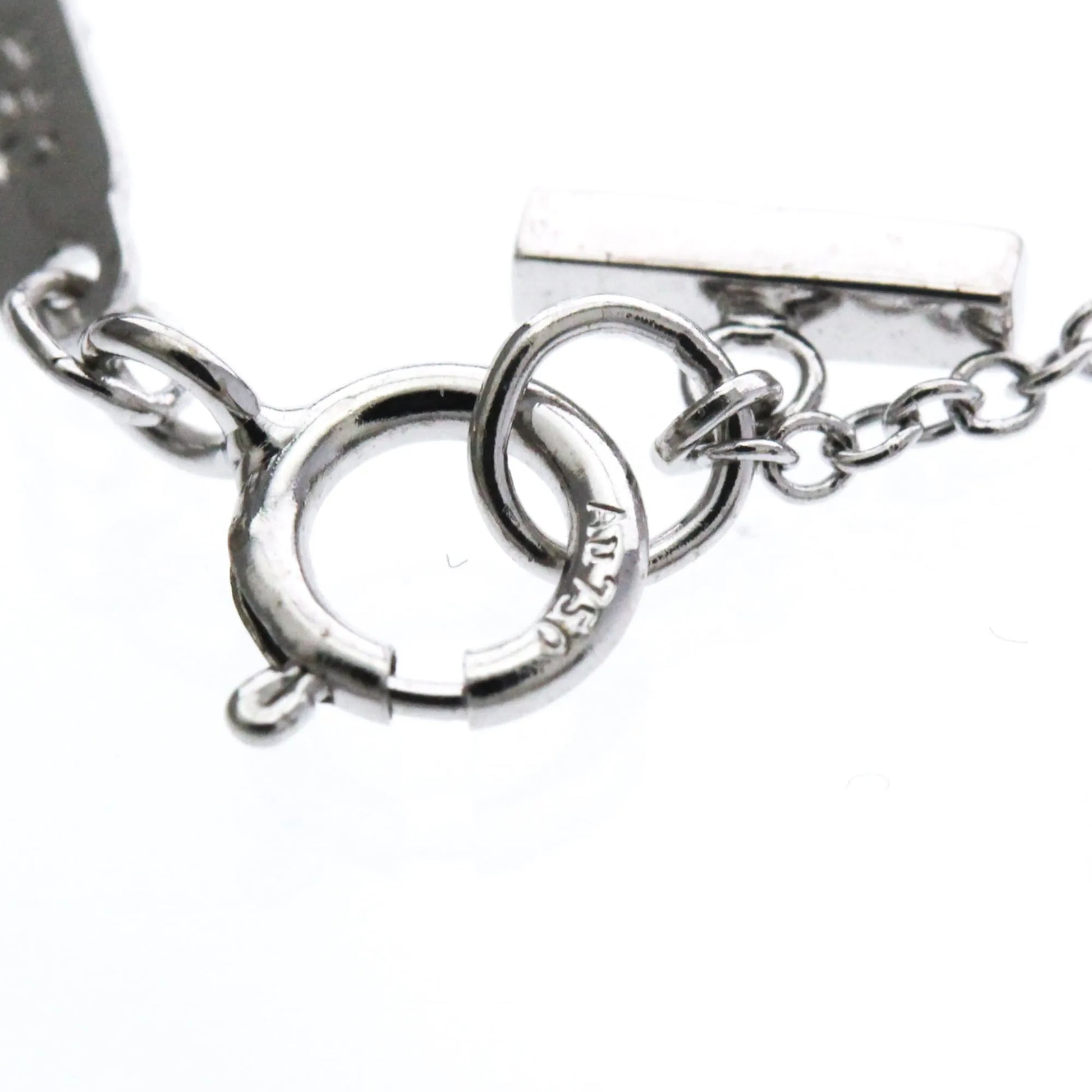 Tiffany & Co. T Smile Pendant 18K White Gold, Silver, White Gold, Necklace