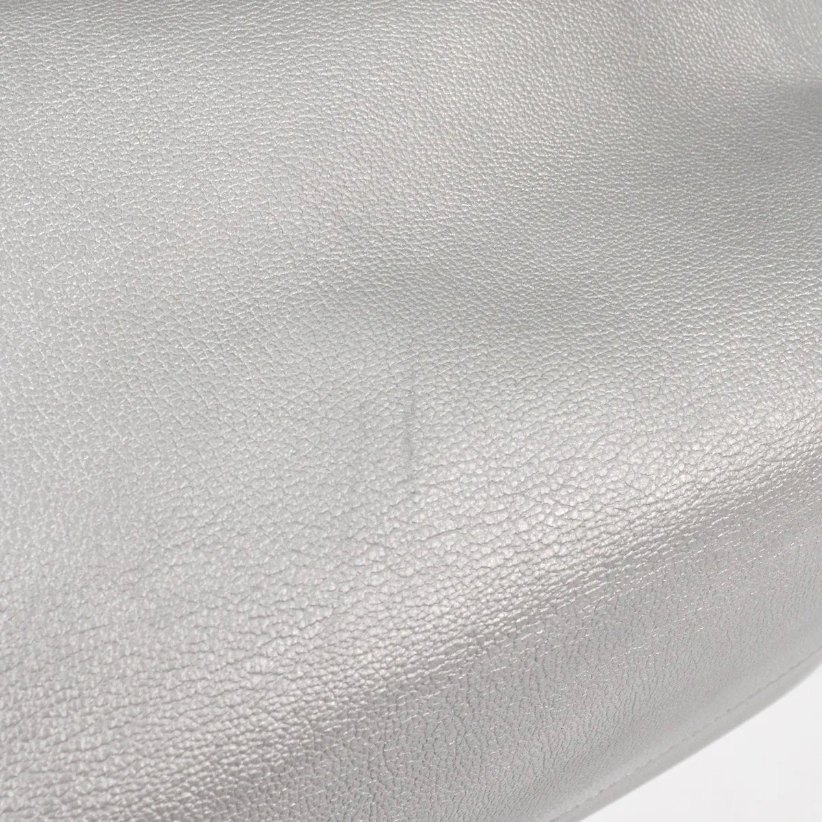 Christian Dior Open Bar Leather, Silver, Leather, Handbag