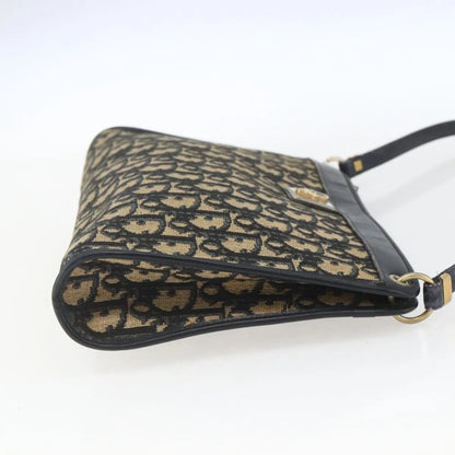 Christian Dior Vintage Trotter Canvas, Navy, Canvas, Shoulder Bag