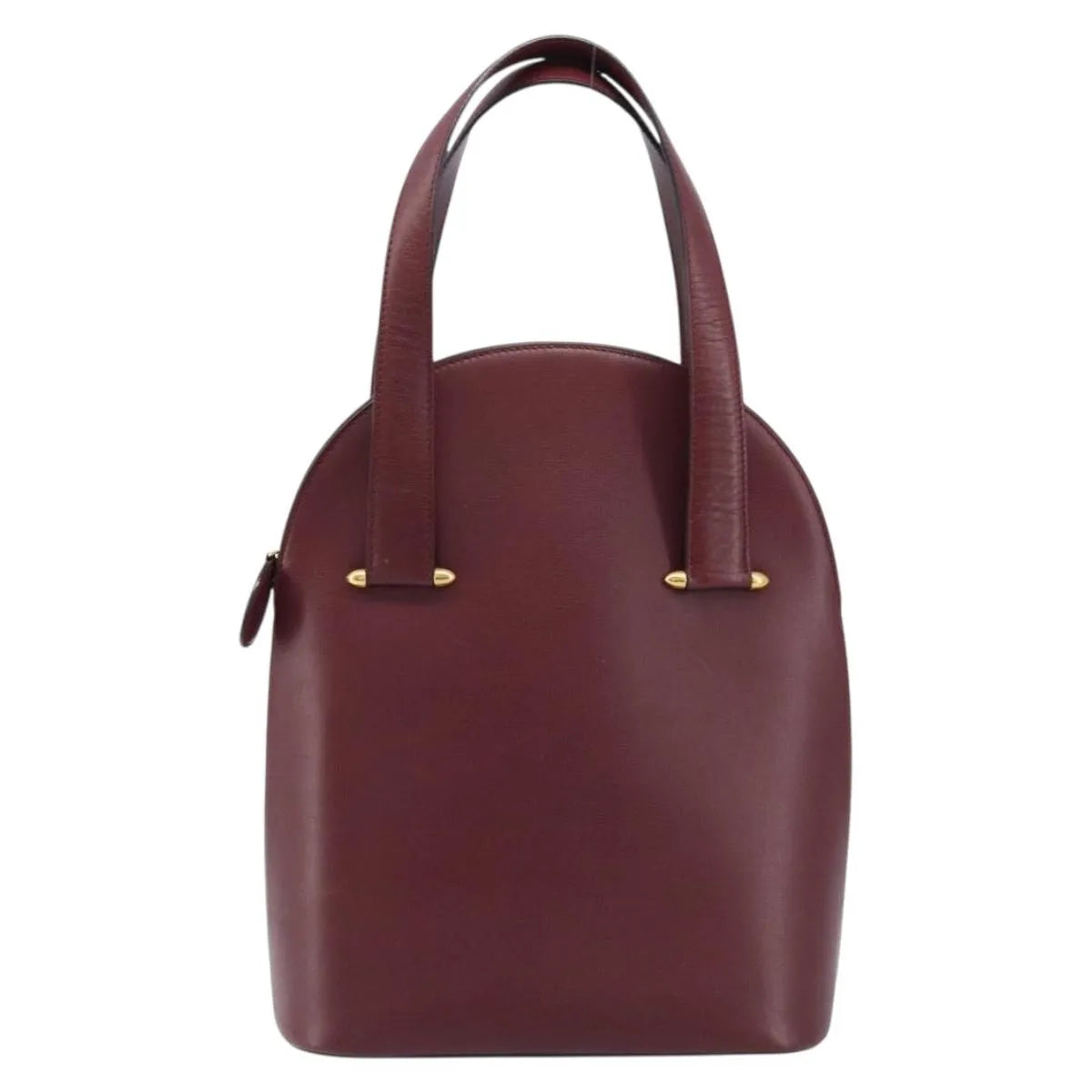 cartier Vintage must de Cartier Leather, Burgundy, Leather, Handbag