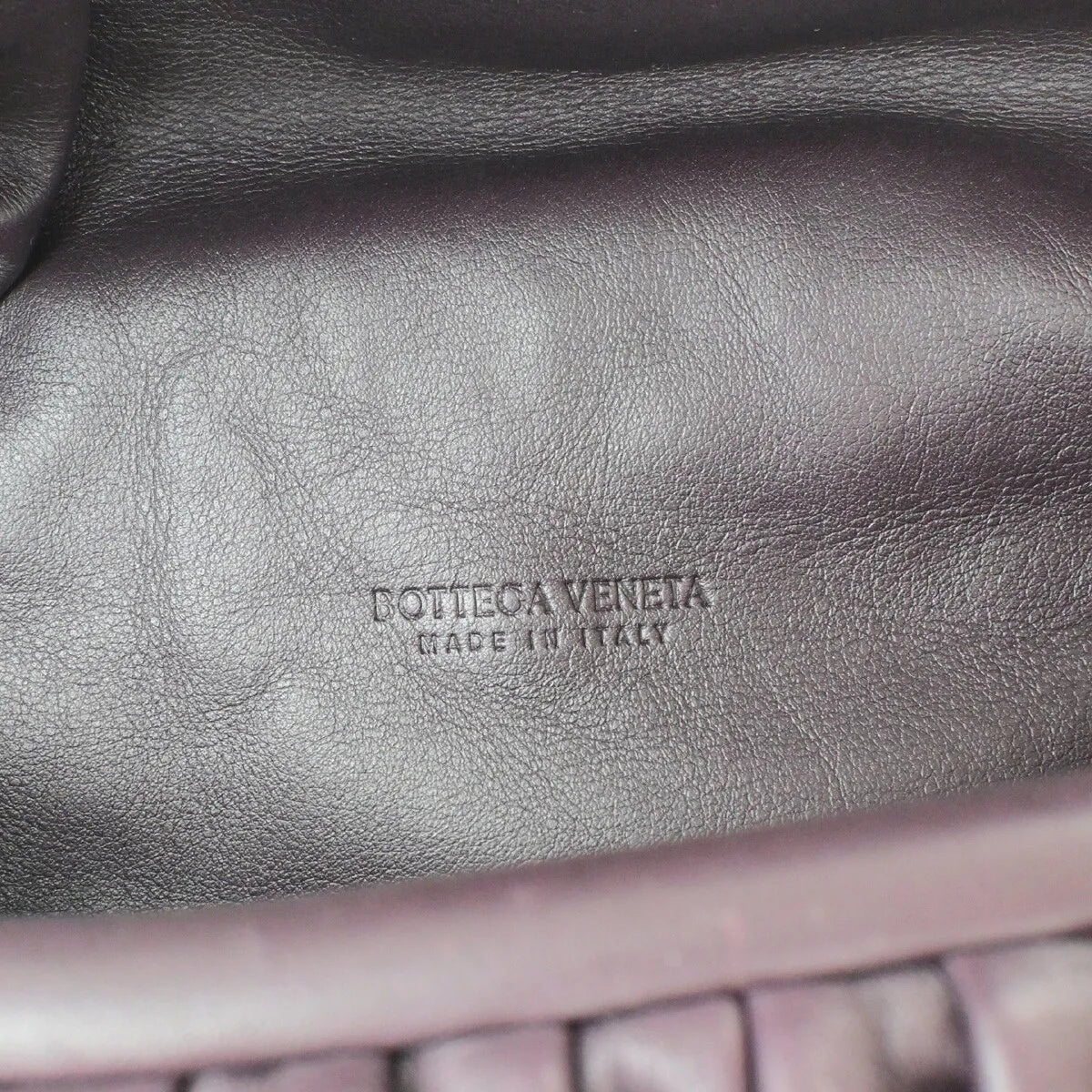 Bottega Veneta The Chain Leather, Burgundy, Leather, Bag