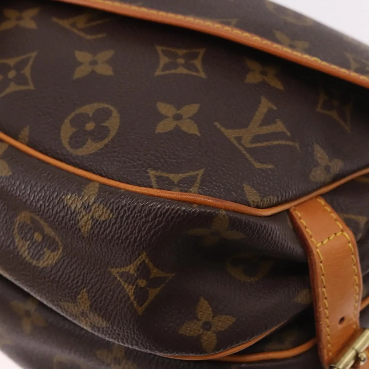 Louis Vuitton Saumur Canvas, Brown, Canvas, Shoulder Bag