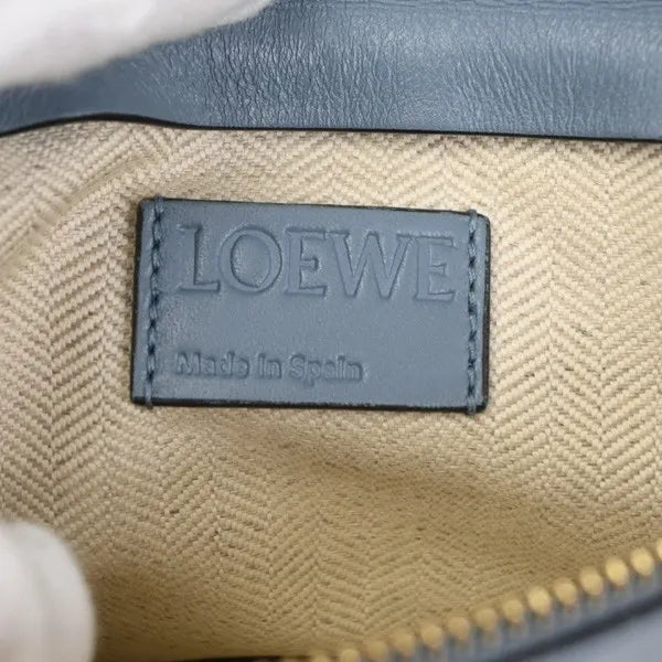 Loewe T Messenger Leather, Blue, Leather, Shoulder Bag