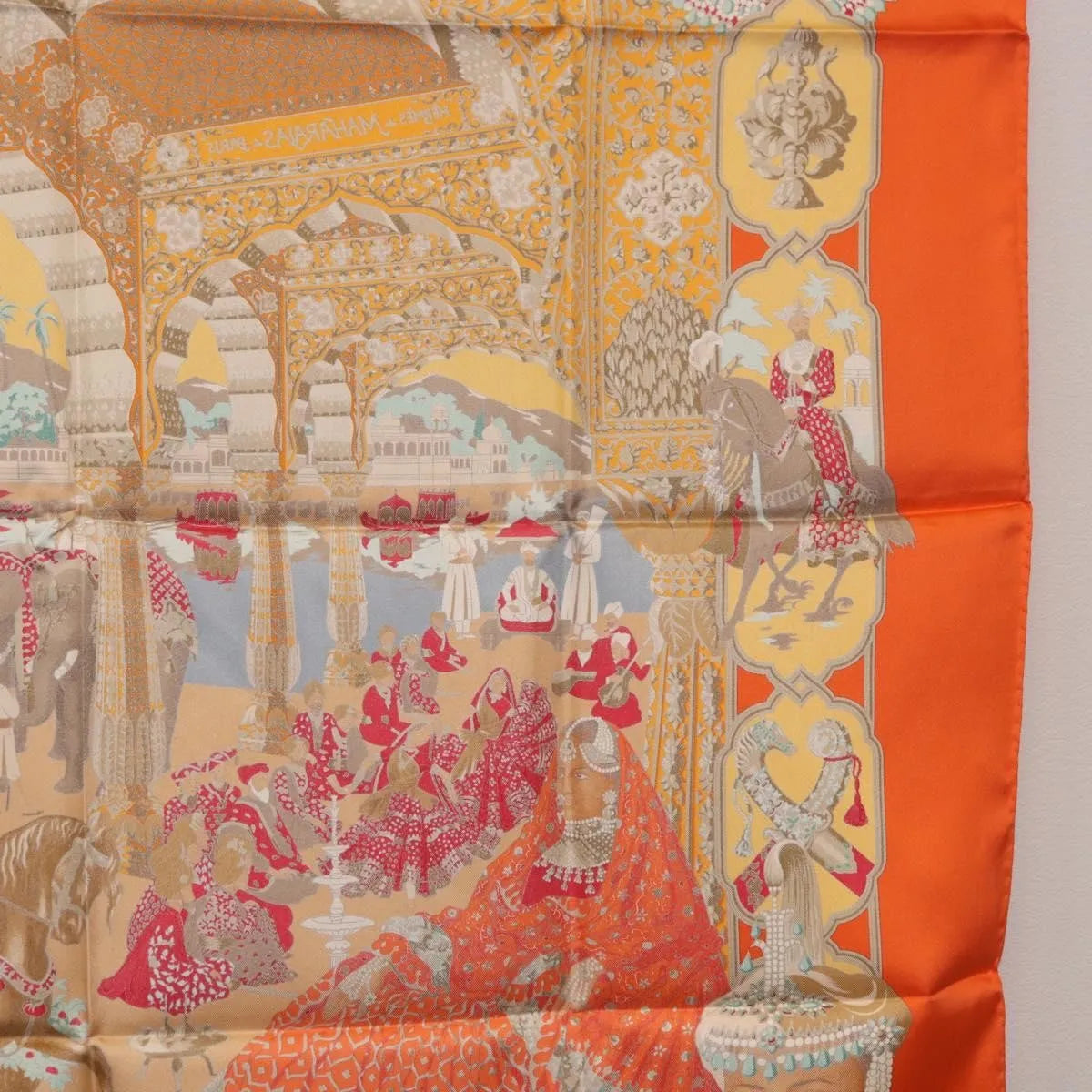 Hermes Carré 90 Silk multicolor, Orange, Silk, Scarf