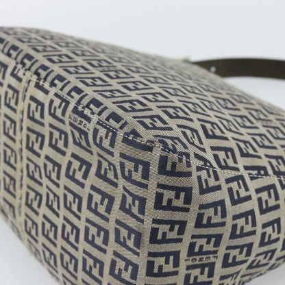 Fendi Zucchino Canvas Mamma Baguette canvas, Navy, Canvas, Shoulder Bag