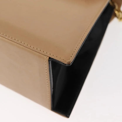 Salvatore Ferragamo Vintage Flap Leather, Beige, Leather, Shoulder Bag