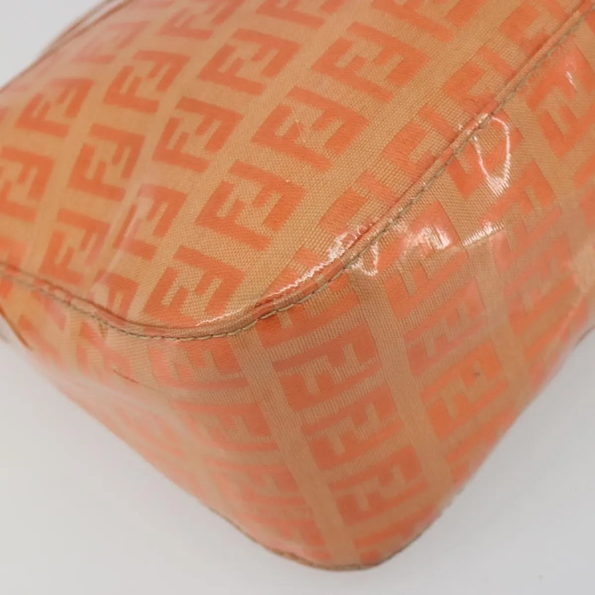 Fendi Zucchino Canvas Mamma Baguette canvas, Orange, Canvas, Shoulder Bag