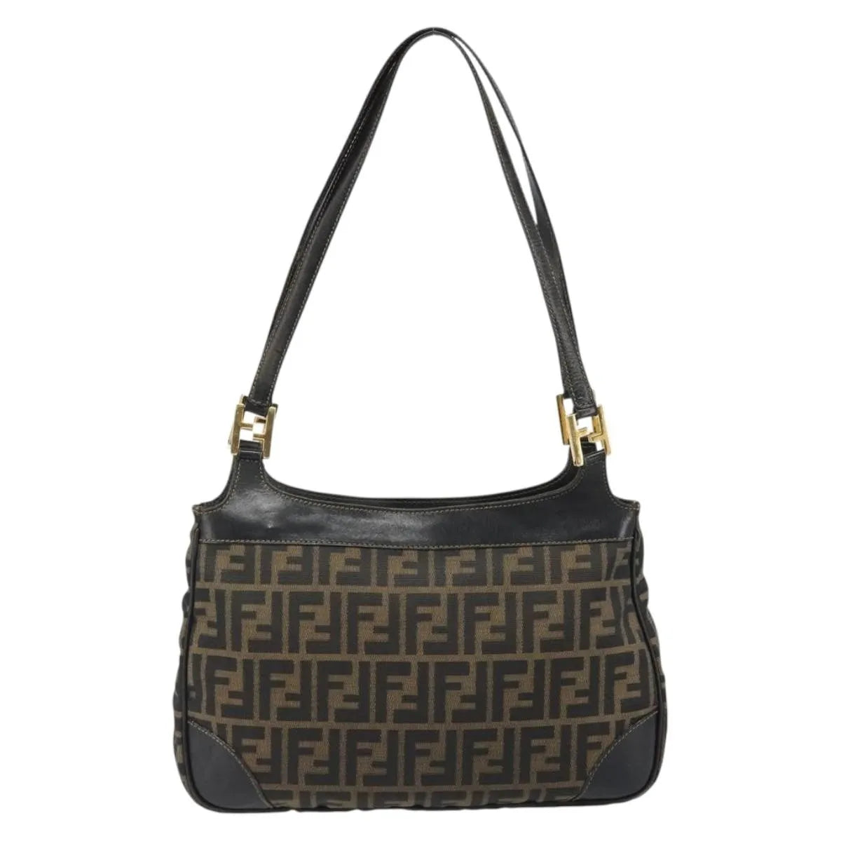 Fendi Chef Hobo Zucca Canvas, Brown, Canvas, Shoulder Bag