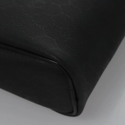 Christian Dior Vintage Honeycomb Zip Coated Canvas, Black, Canvas, Clutch