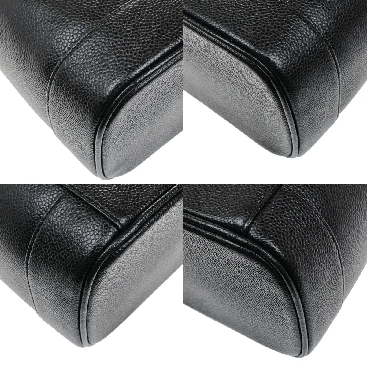 Chanel Vintage Timeless Cosmetic Case Caviar, Black, Calfskin, Handbag
