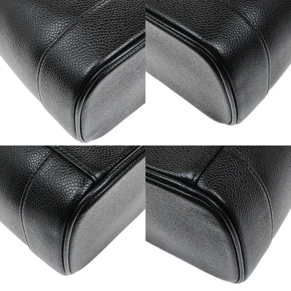 Chanel Vintage Timeless Cosmetic Case Caviar, Black, Calfskin, Handbag