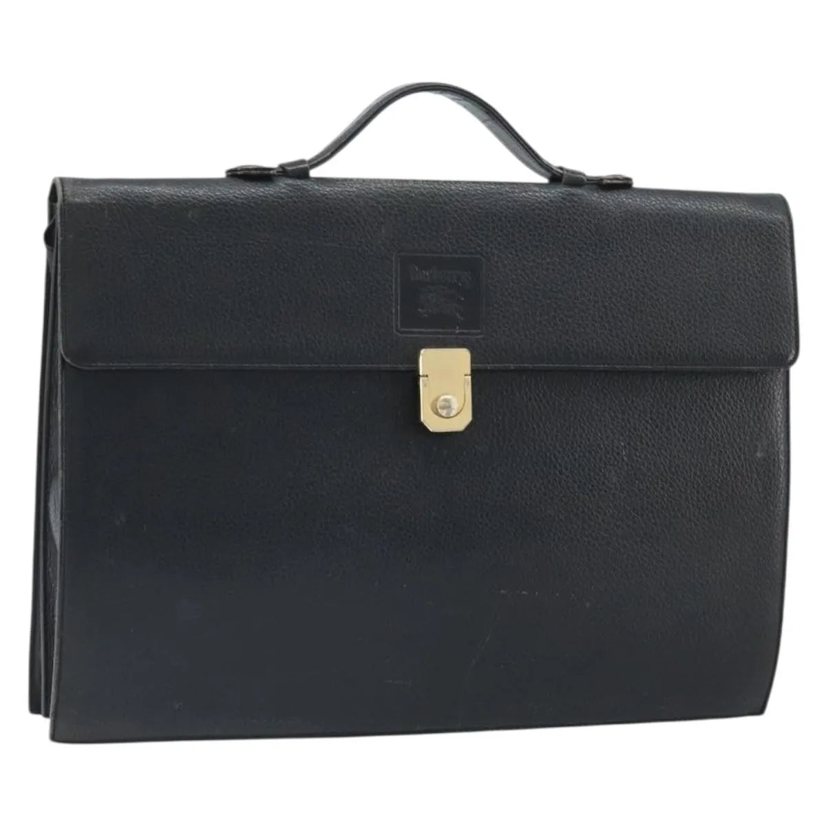 Burberry Vintage Leather, Black, Leather, Briefcase