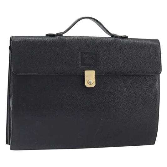 Burberry Vintage Leather, Black, Leather, Briefcase