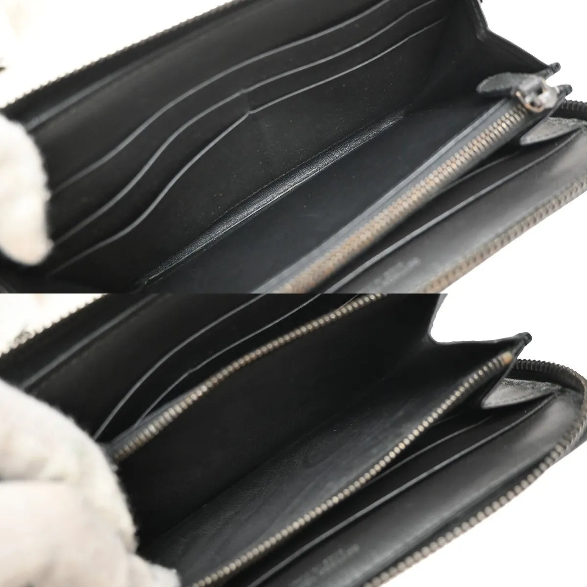 Bottega Veneta Intrecciato Long Zip Leather, Black, Leather, Wallet