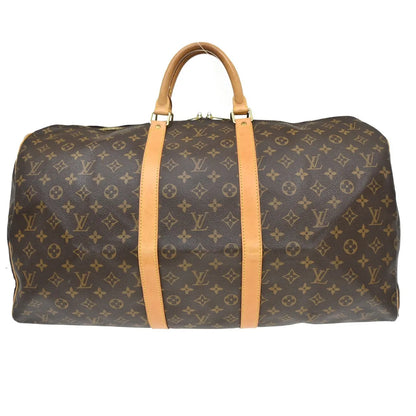 Louis Vuitton Keepall Monogram, Brown, Canvas, Travel Bag