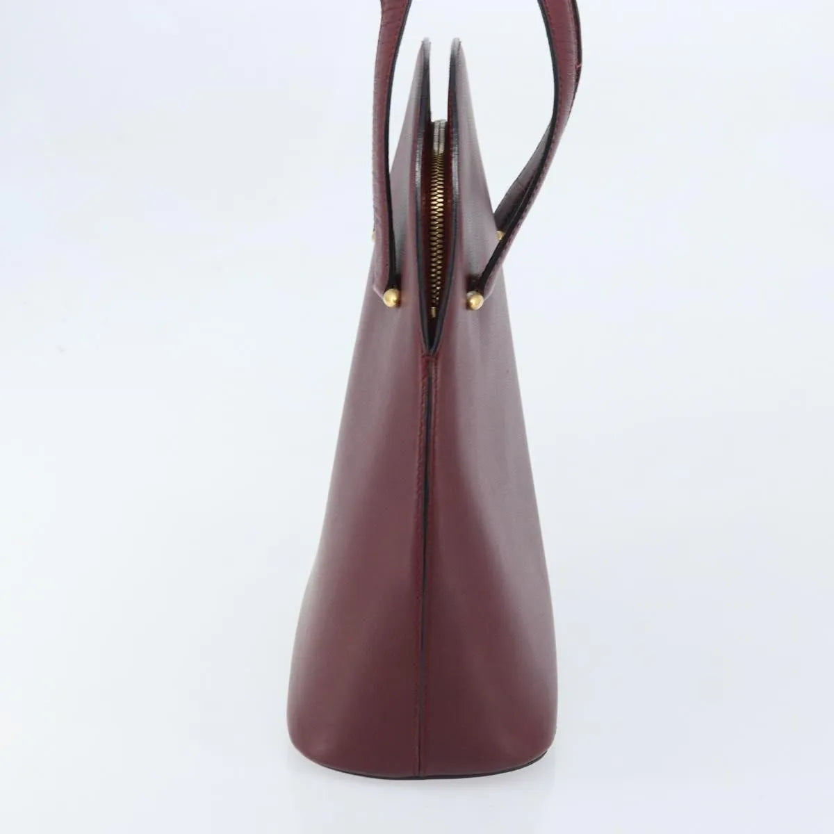 cartier Vintage must de Cartier Leather, Burgundy, Leather, Handbag