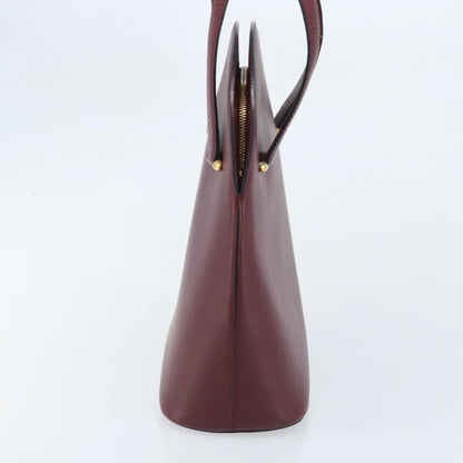 cartier Vintage must de Cartier Leather, Burgundy, Leather, Handbag