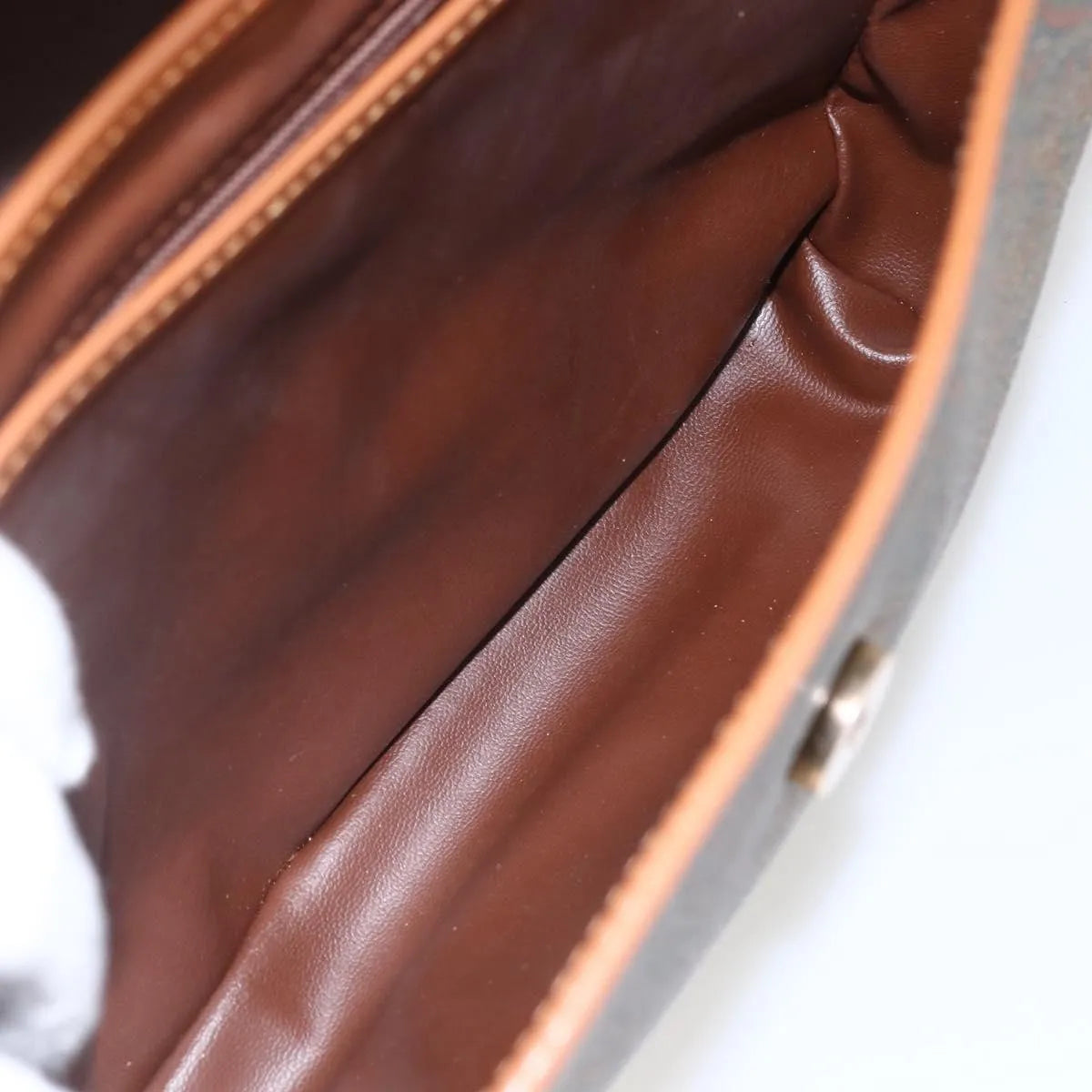 Valentino Garavani Vintage Canvas and Leather, Brown, Canvas, Shoulder Bag