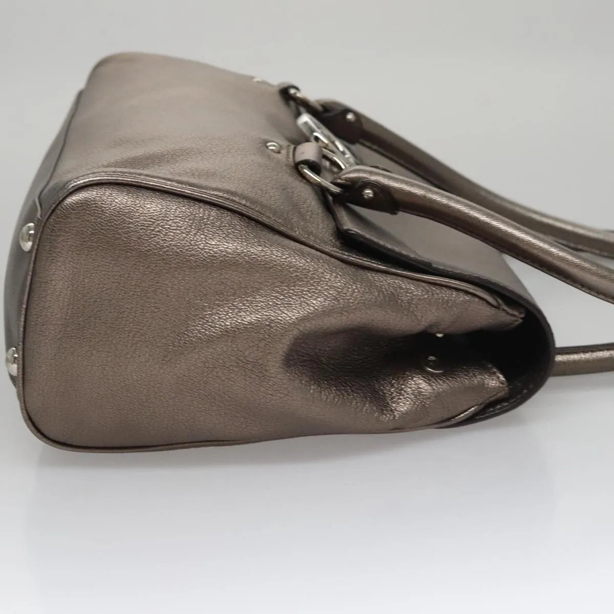 Salvatore Ferragamo Sofia Satchel Leather, Silver, Leather, Handbag