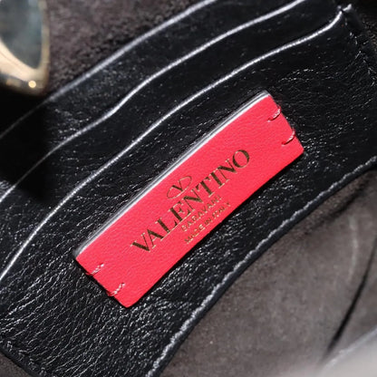 Valentino Garavani Rockstud Leather, Black, Leather, Handbag