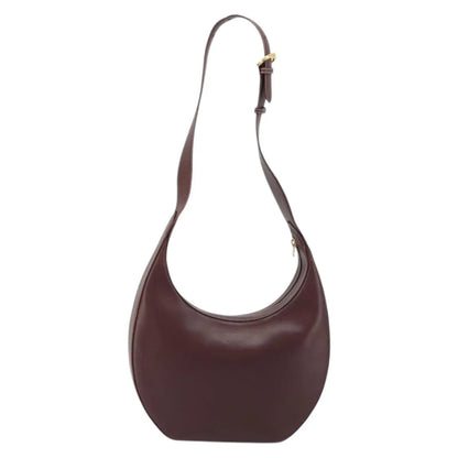 cartier Vintage must de Cartier Leather, Burgundy, Leather, Shoulder Bag