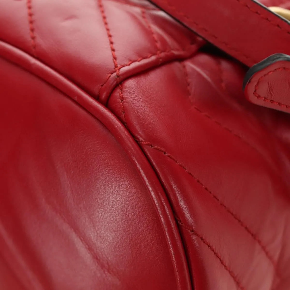 Gucci GG Marmont Vanity Matelasse Leather, Red, Leather, Backpack