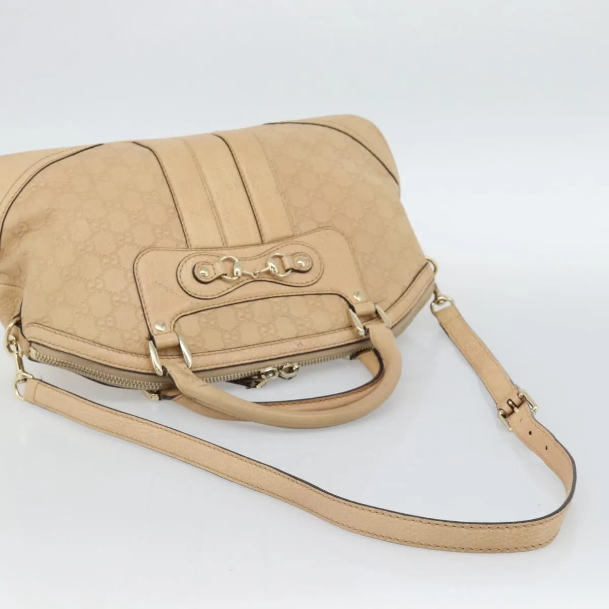 Gucci New Pelham Tote Guccissima Leather, Beige, Leather, Handbag
