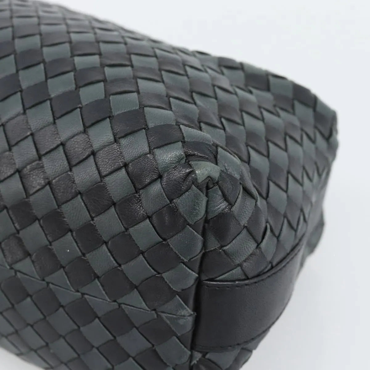 Bottega Veneta Handle Pouch Intrecciato Nappa, Black, Leather, Clutch