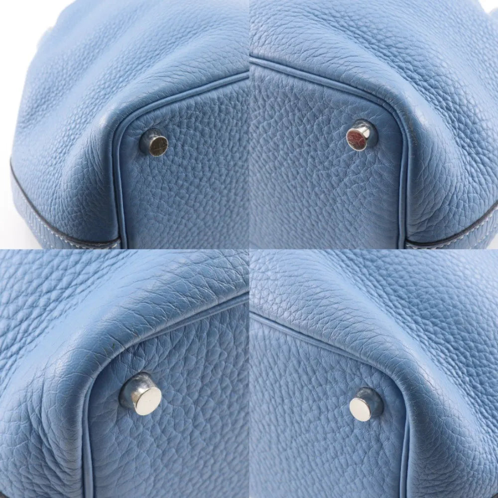 Hermes Picotin Lock Clemence, Blue, Leather, Handbag