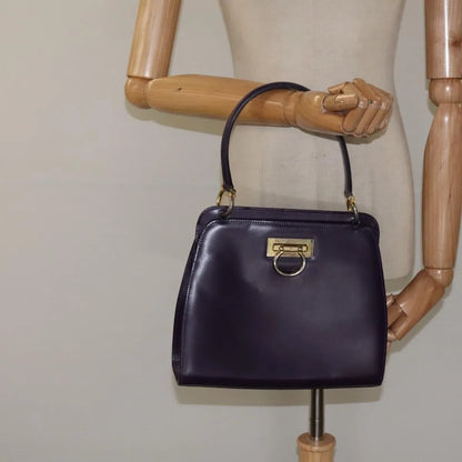 Celine vintage Leather, Purple, Leather, Handbag