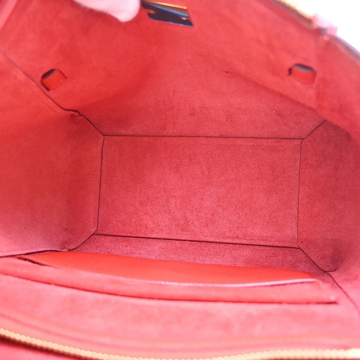 Celine Belt Calfskin, Red, Leather, Handbag